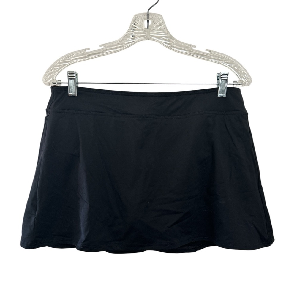 Land’s End Black Woman’s Swim Skirt with Attached Panty Size 10 Petite